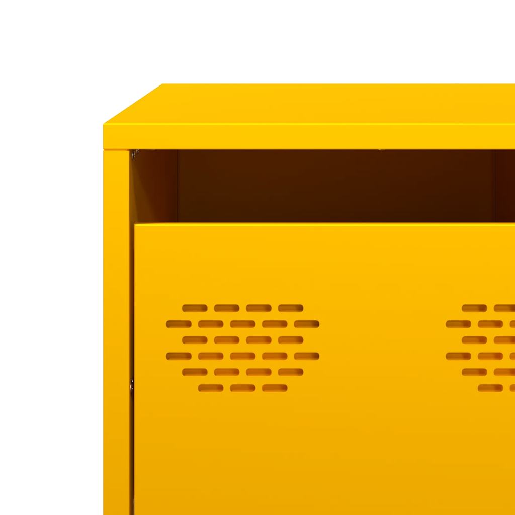 Soffbord DIV. senapsgul 101,5x50x43,5 cm kallvalsat stål