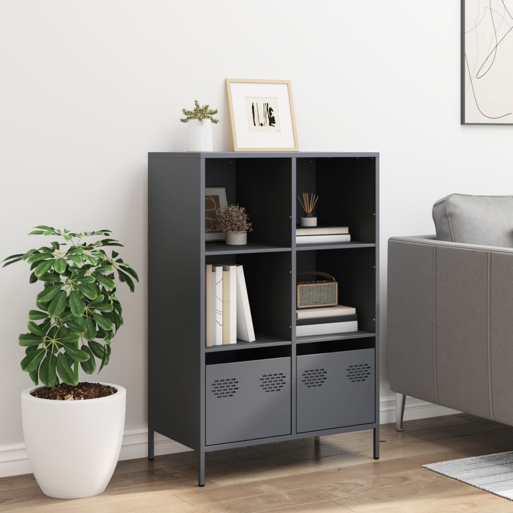 Skåp DIV. antracit 68x39x103,5 cm stål