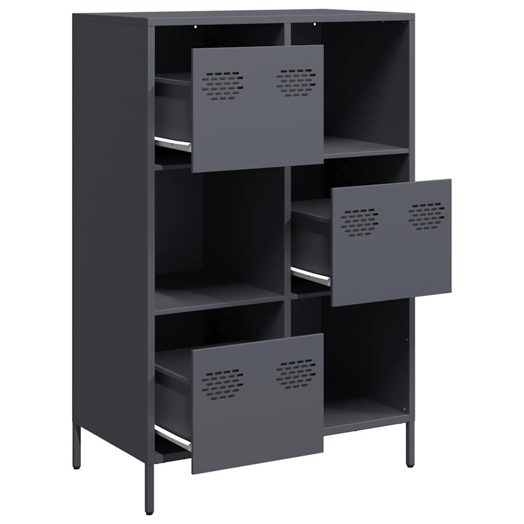 Skåp DIV. antracit 68x39x103,5 cm stål