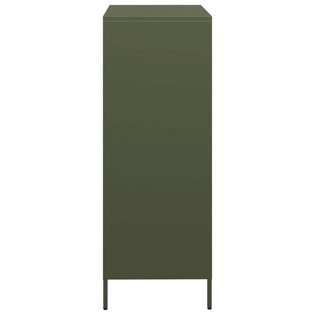 Skåp DIV. olivgrön 68x39x103,5 cm stål