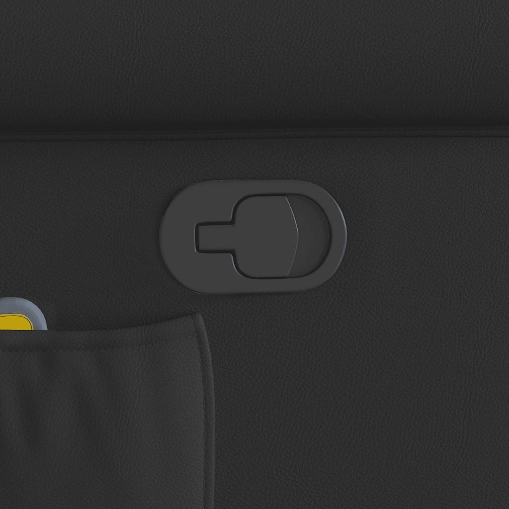 Elektrisk Massagefåtölj Svart glänsande konstläder