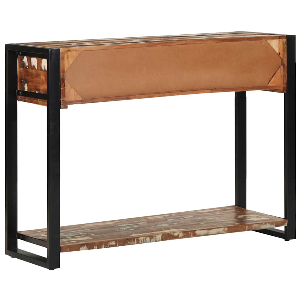 Avlastningsbord Konsollbord Trä flerfärgat 100x35x75 cm massivt Trä återvunnet