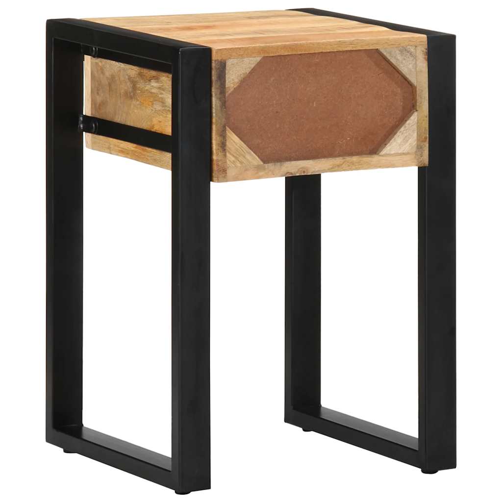 Sidobord Trä 35x35x50 cm massivt grovt mangoträ