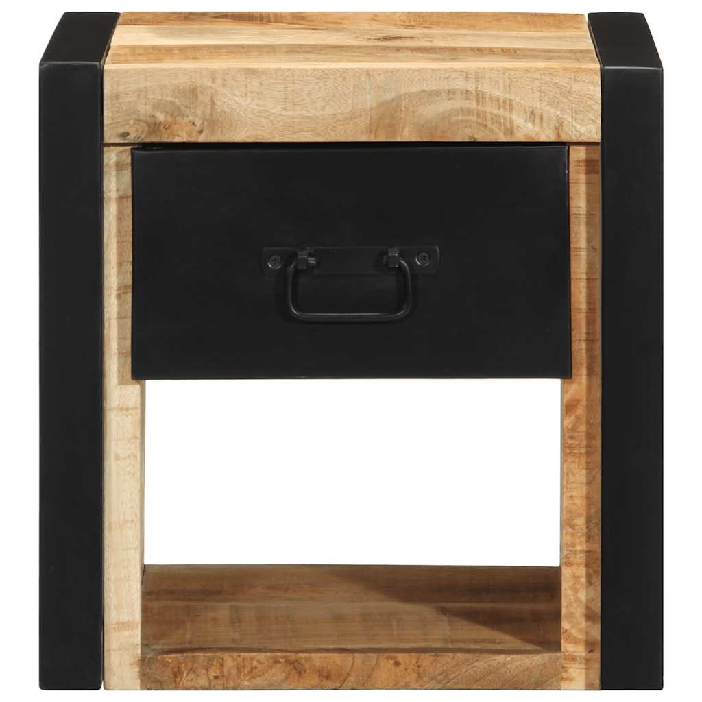 Sängbord 2 st 40x35x40 cm massivt grovt trä mango