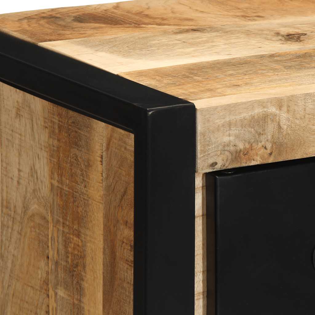 Sängbord 2 st 40x35x40 cm massivt grovt trä mango