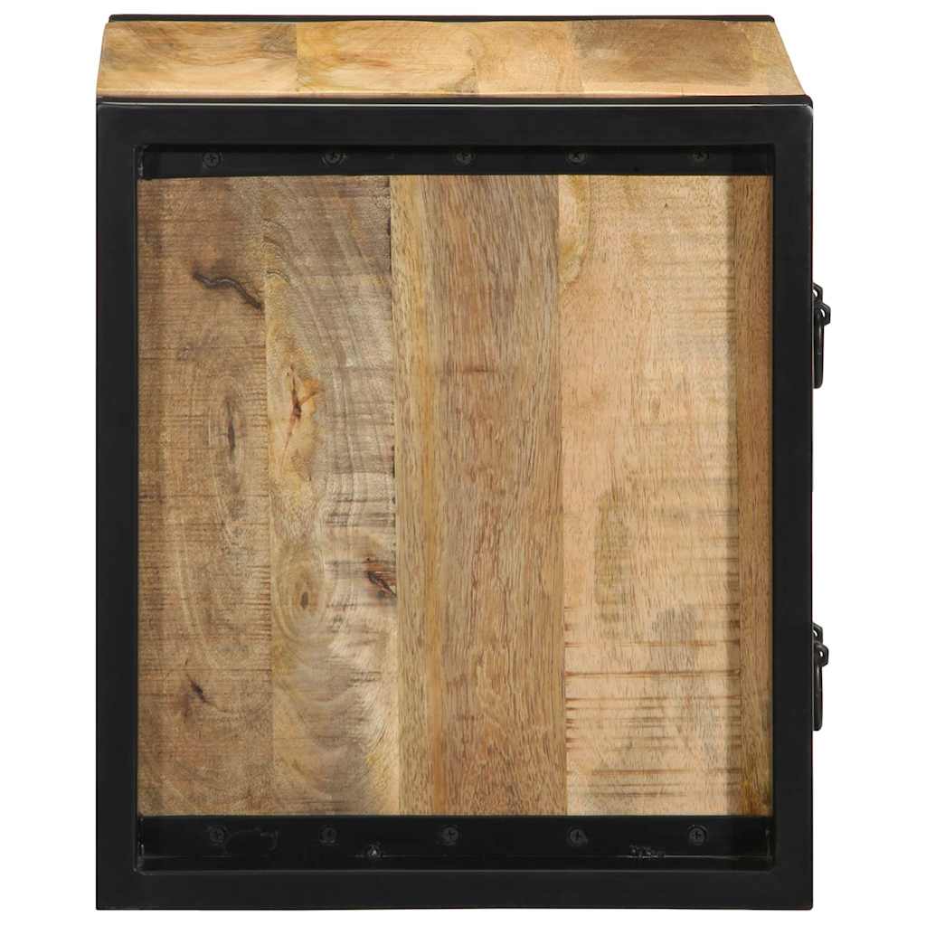 Sängbord 2 st 40x35x40 cm massivt grovt trä mango