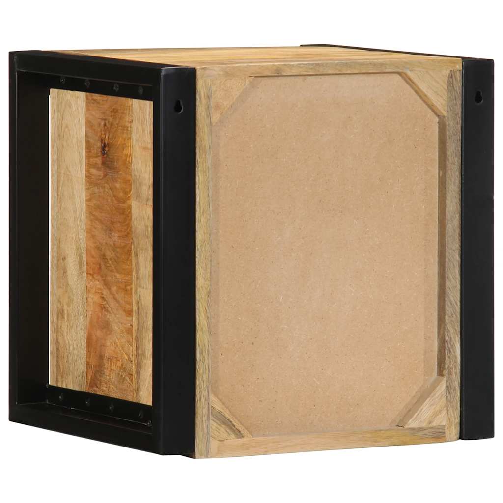 Sängbord 2 st 40x35x40 cm massivt grovt trä mango