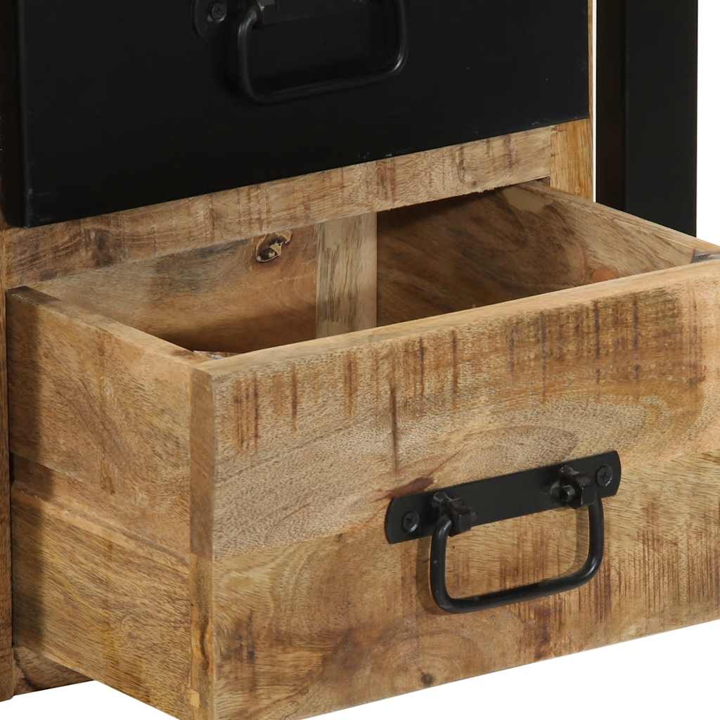 Sängbord 2 st 40x35x40 cm massivt grovt trä mango