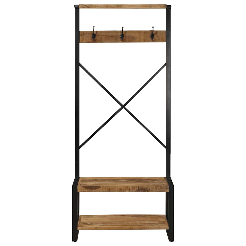 Hallmöbel 80x40x190 cm massiv grov trämango