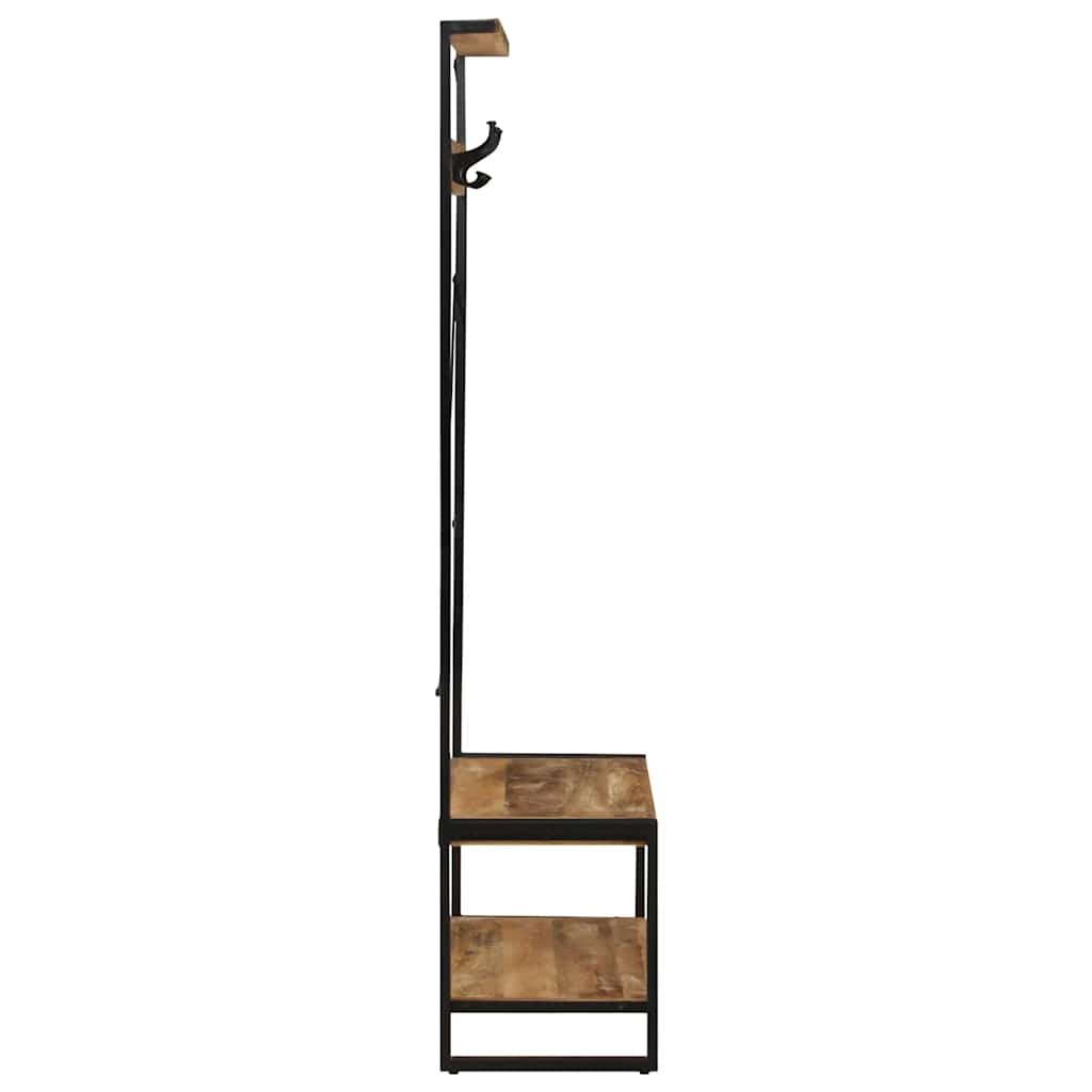 Hallmöbel 80x40x190 cm massiv grov trämango
