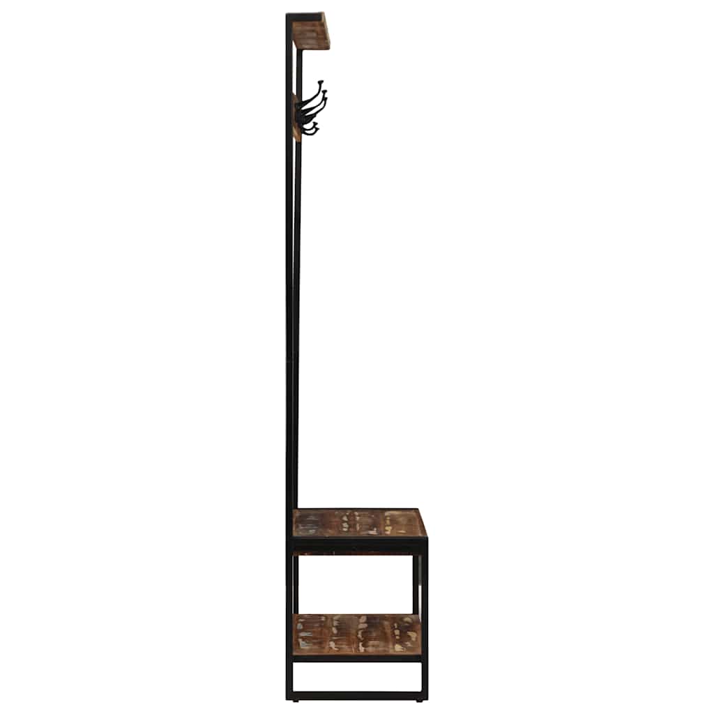 Hallmöbel flerfärgad 80x40x190 cm massivt Trä återvunnet