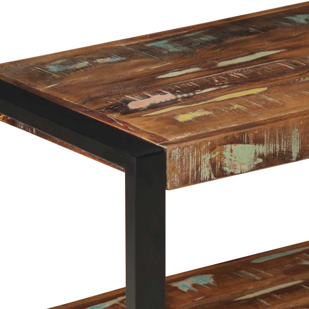 Hallmöbel flerfärgad 80x40x190 cm massivt Trä återvunnet