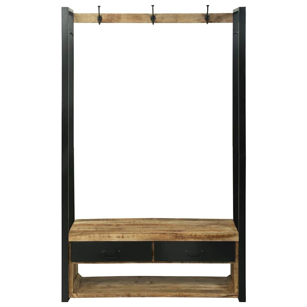 Klädhängare med låda Brun 110 x 40 x 185 cm Massivt Mangoträ