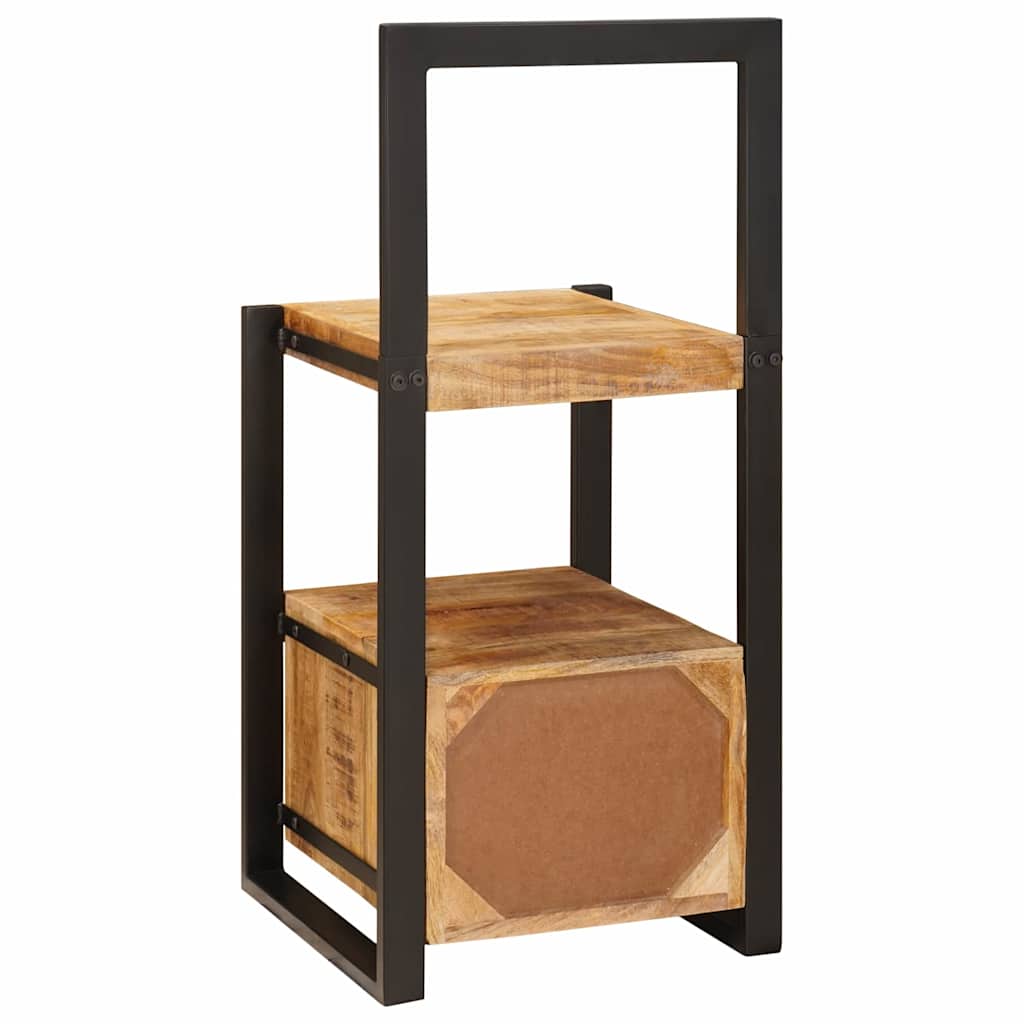 Sängbord Nattduksbord Trä med låda Brun 40 x 40 x 90 cm Massivt Mangoträ