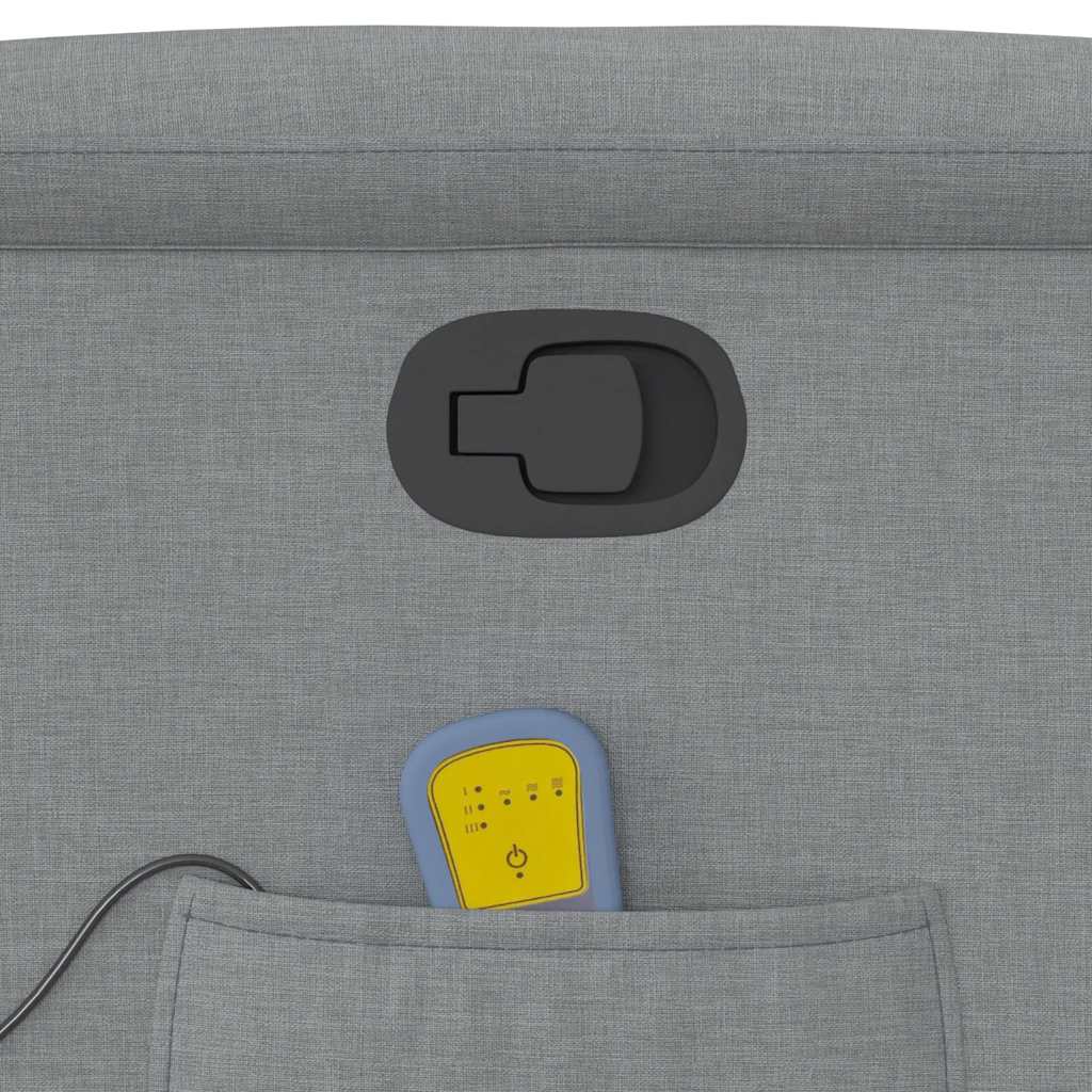 Elektrisk Massagefåtölj Ljusgrå tyg