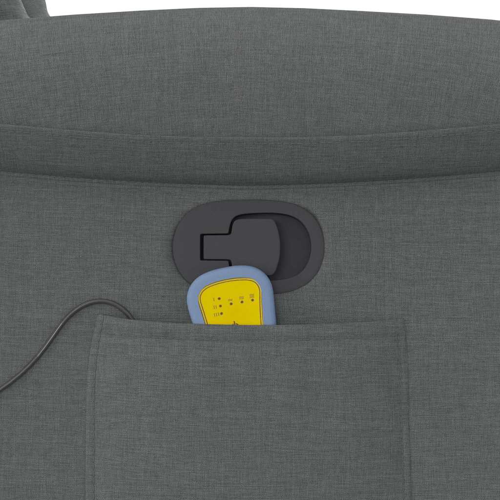 Elektrisk Massagefåtölj Mörkgrå tyg