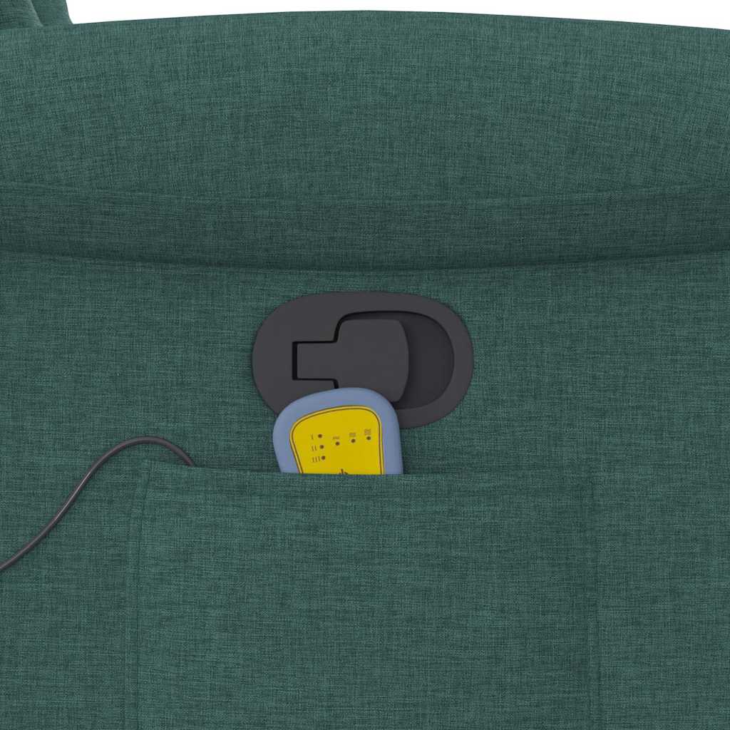 Elektrisk Massagefåtölj Grön Mörkgrön tyg