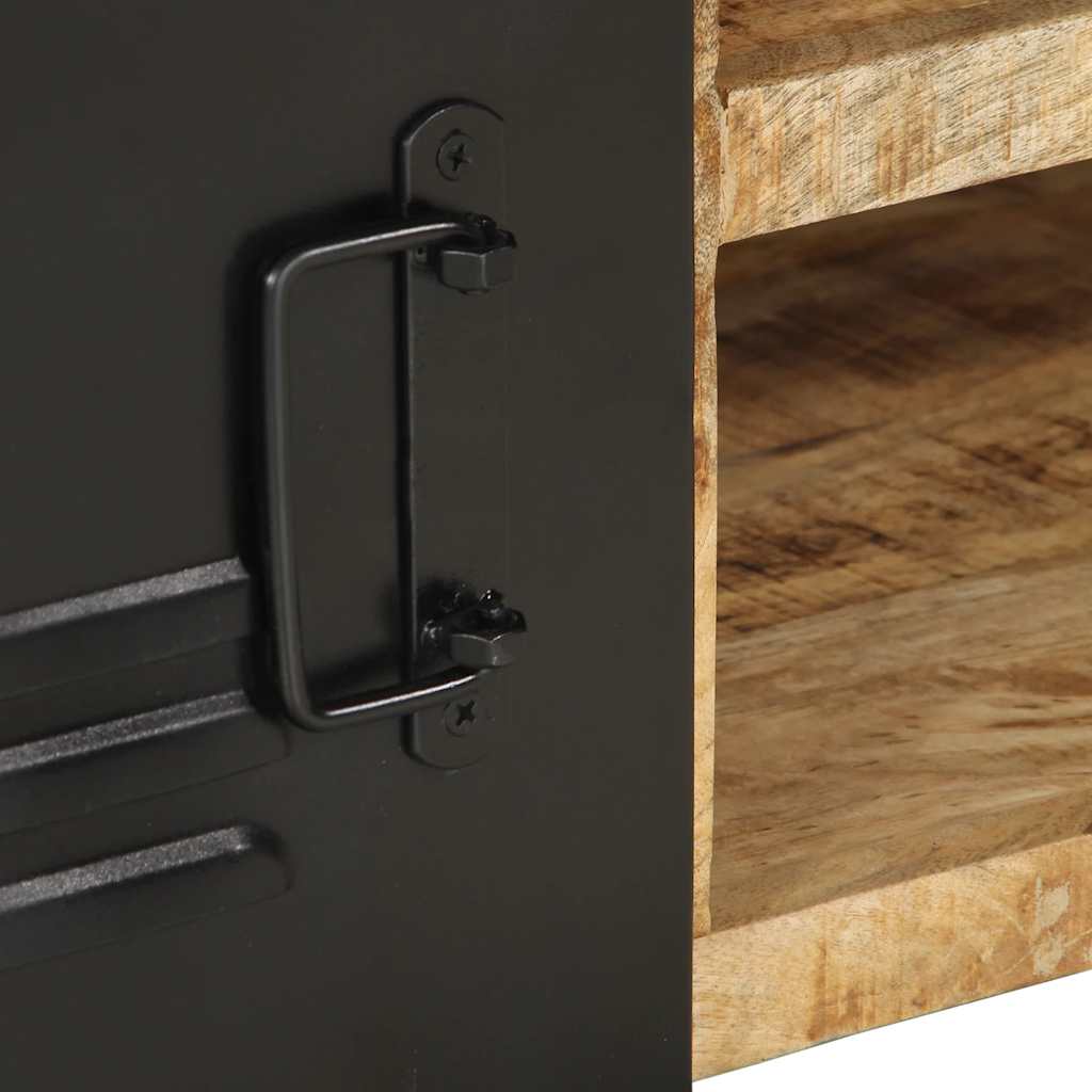 Soffbord Trä 90x50x36 cm massivt grovt mangoträ