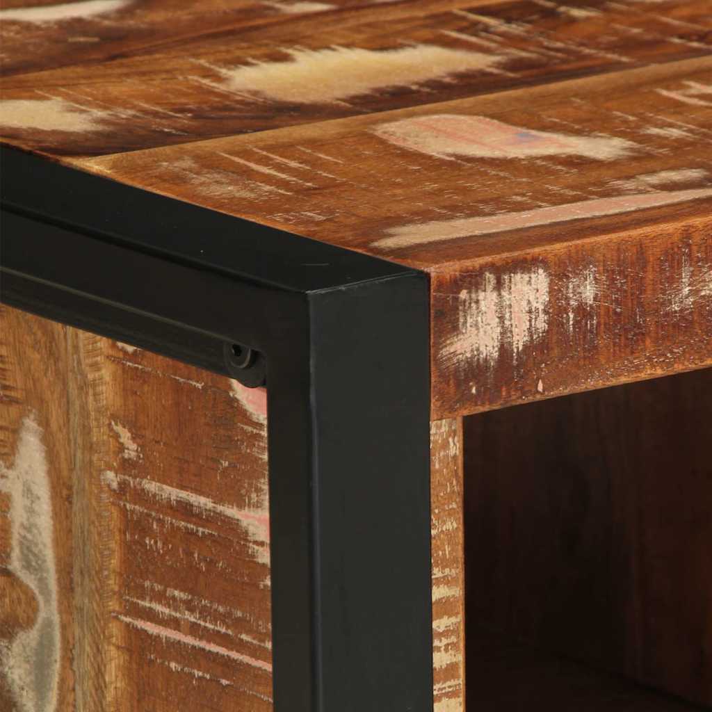 Soffbord Trä flerfärgad 90x50x36 cm massivt återvunnet trä