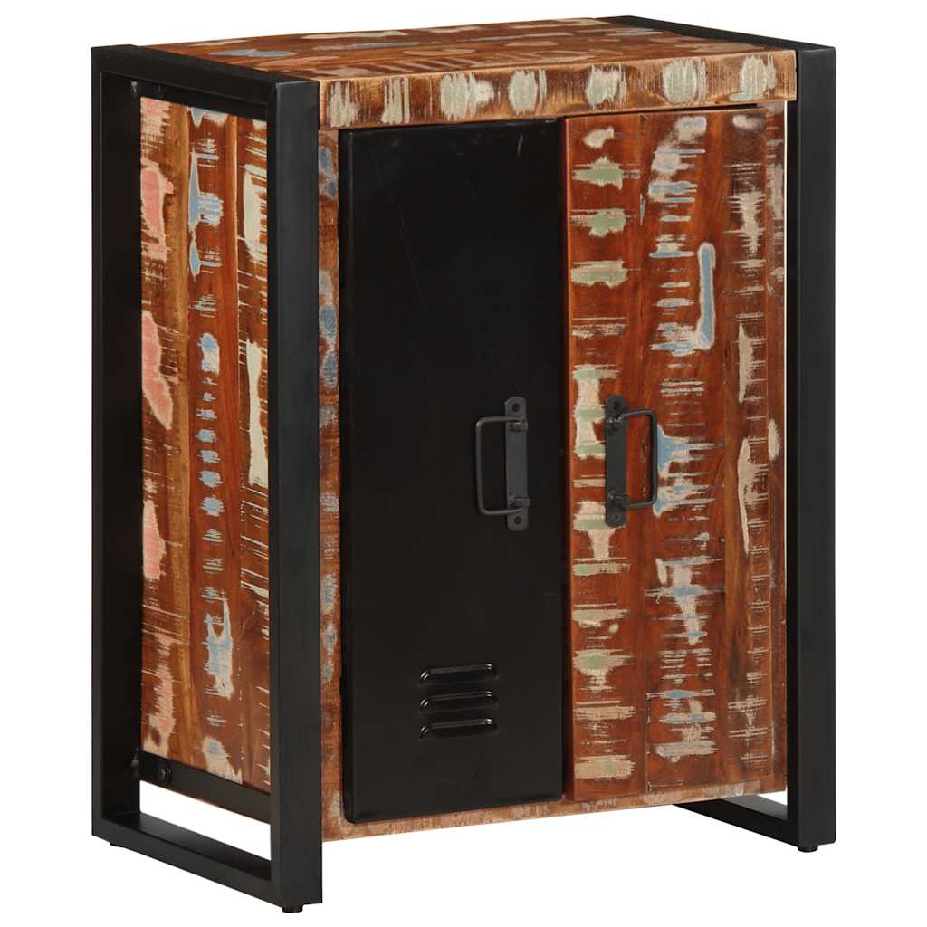 Skänk Trä flerfärgad 55x35x70 cm massivt återvunnet trä