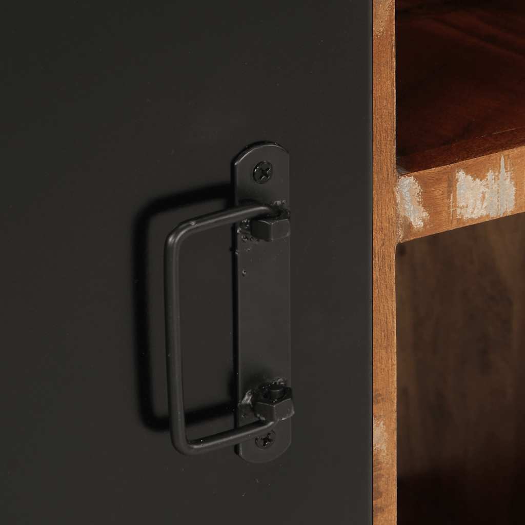 Skänk Trä flerfärgad 55x35x70 cm massivt återvunnet trä