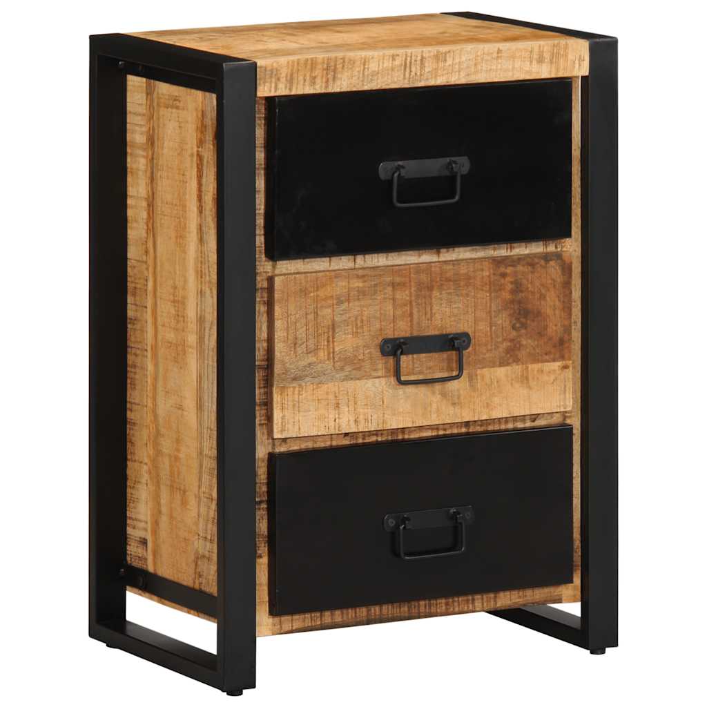 Byrå Trä 50x35x70 cm massivt grovt mangoträ