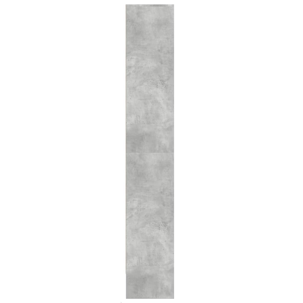 Skåp Betonggrå med LEDs 69x32,5x200 cm
