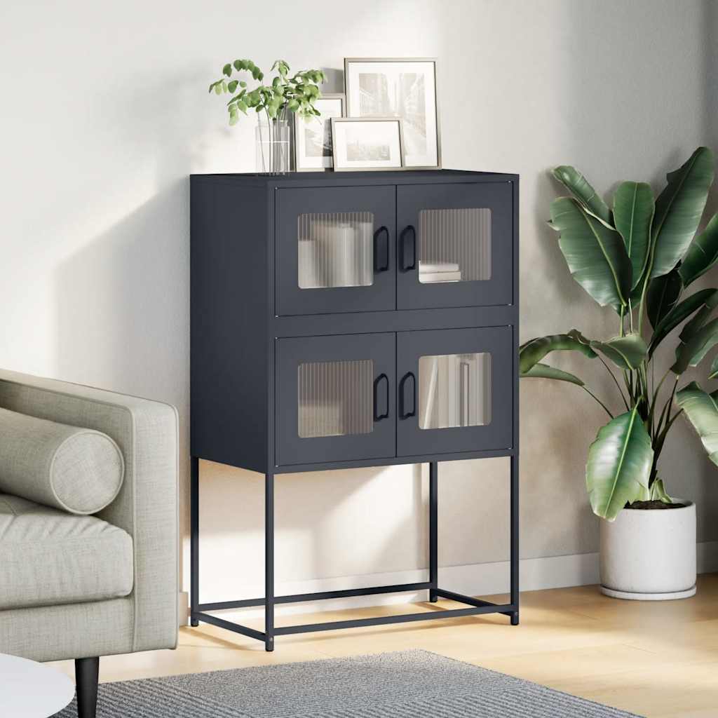 Skåp DIV. antracit 68x39x107 cm stål