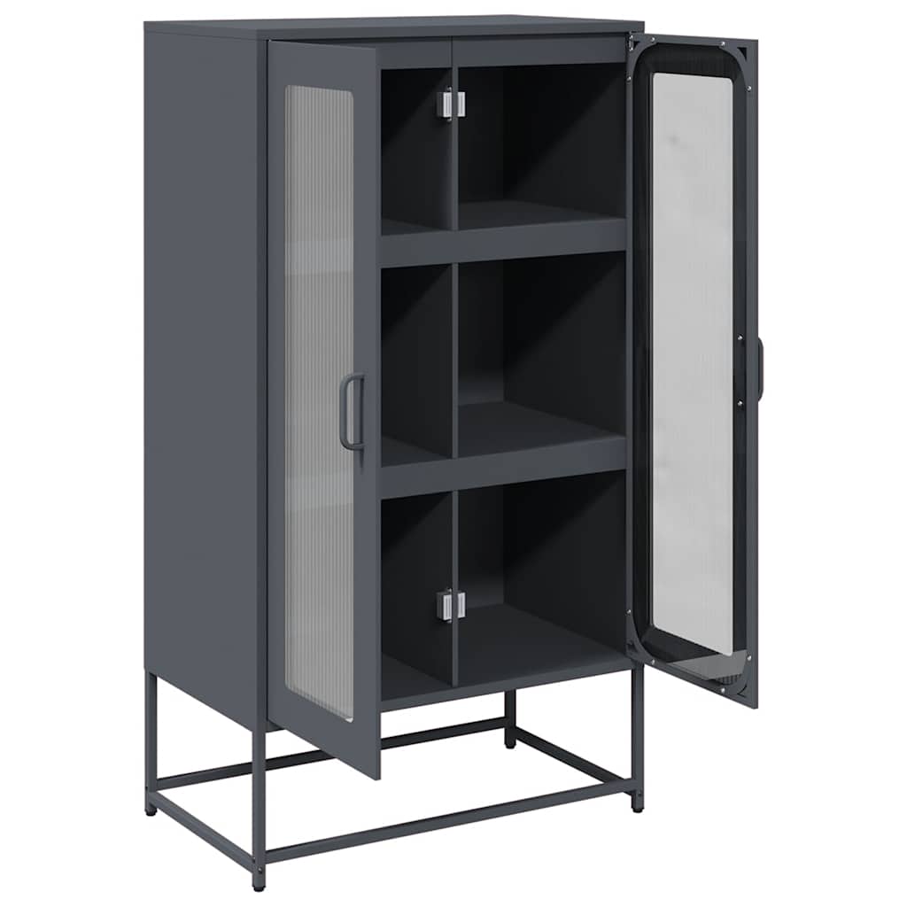 Skåp DIV. antracit 68x39x123 cm stål