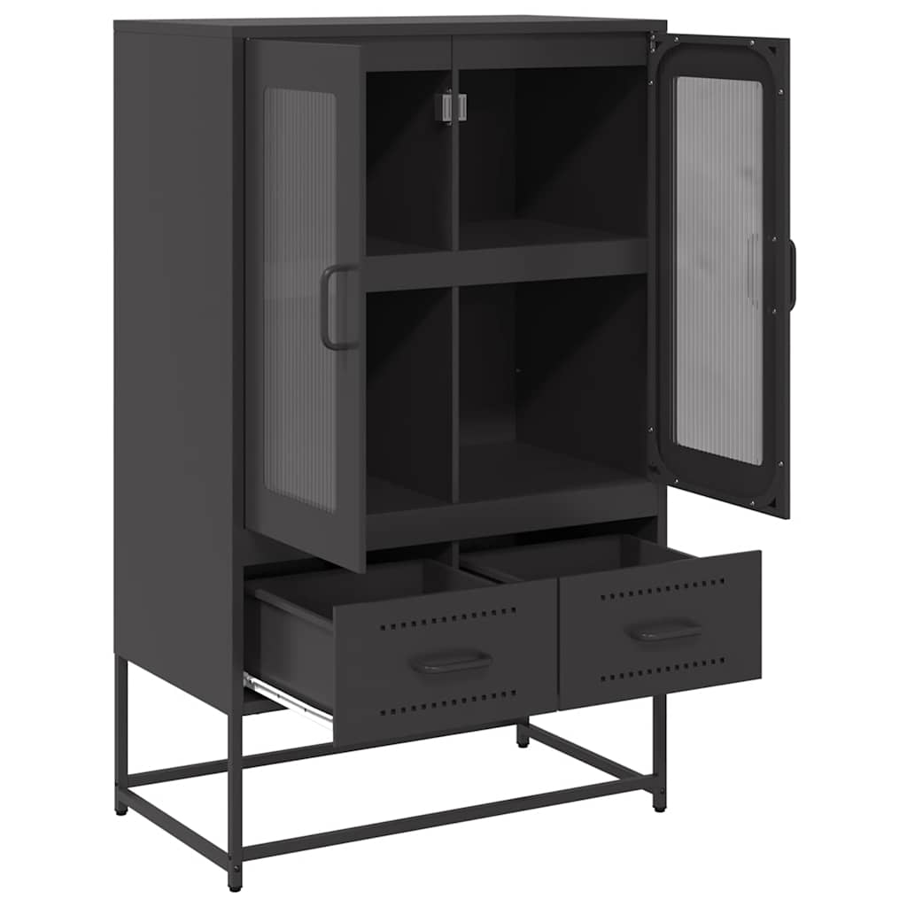 Skåp DIV. Svart 68x39x111,5 cm stål