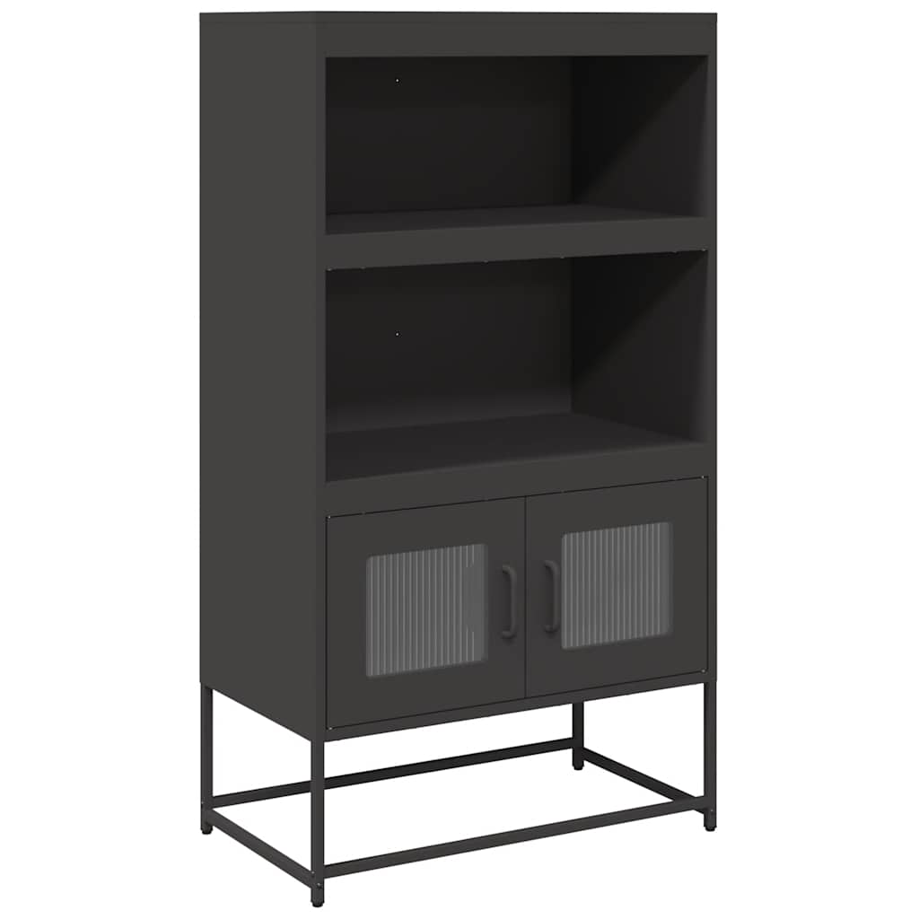Skåp DIV. Svart 68x39x123 cm stål