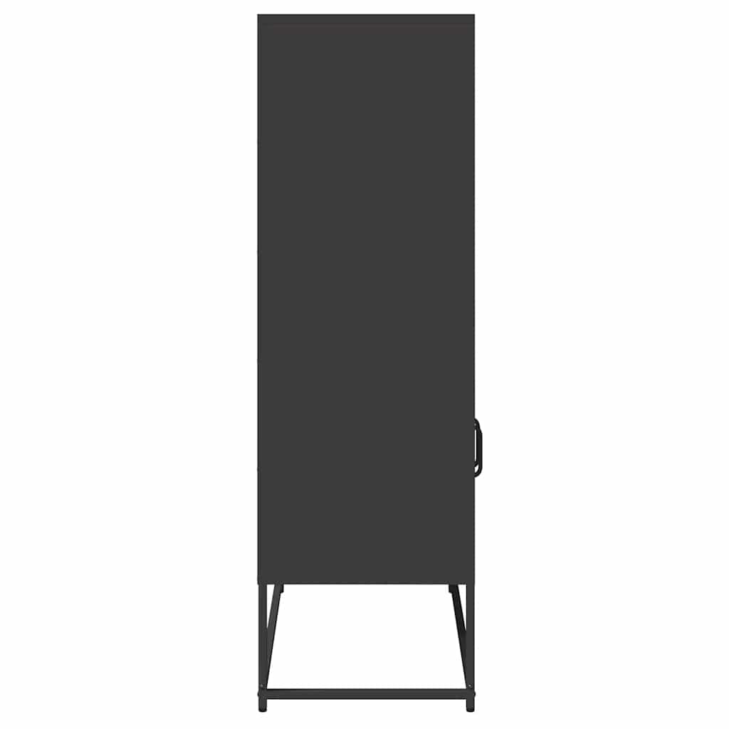 Skåp DIV. Svart 68x39x123 cm stål