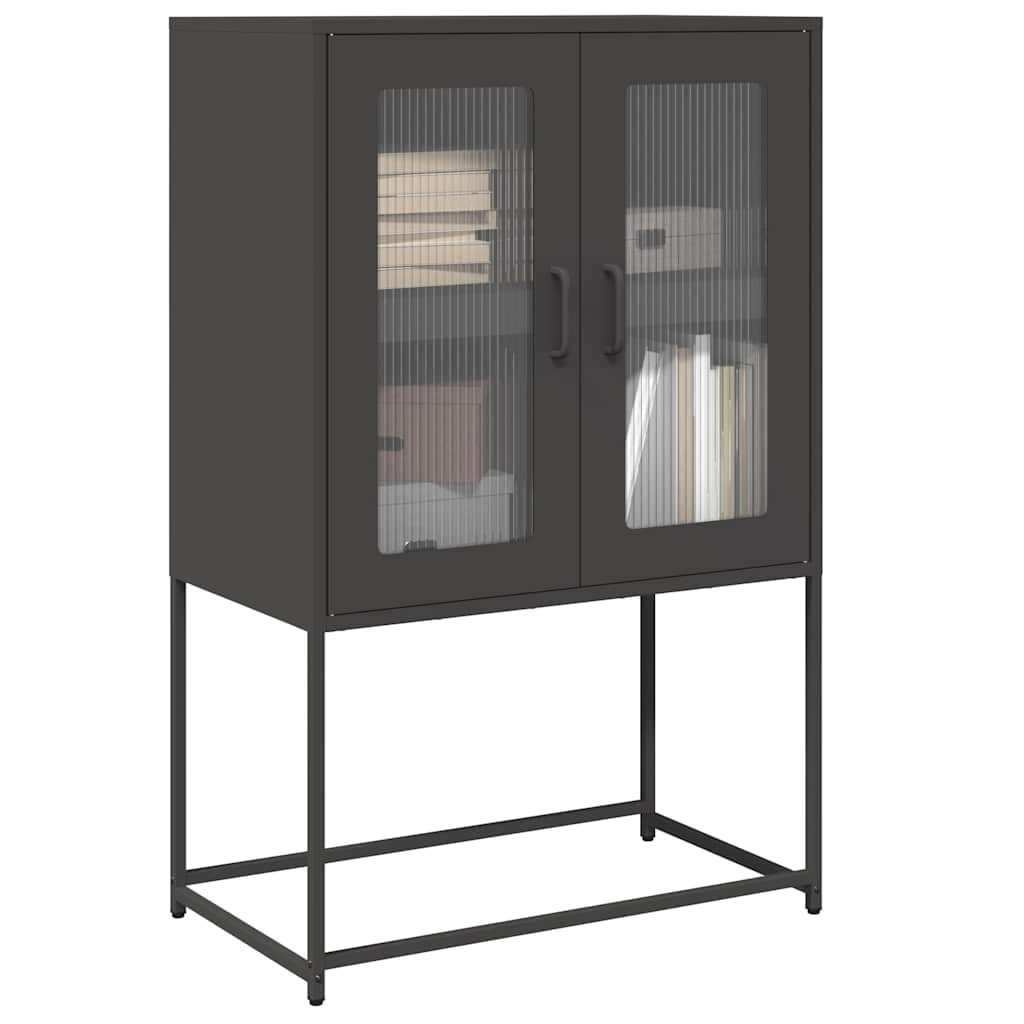 Skåp DIV. Svart 68x39x107 cm stål