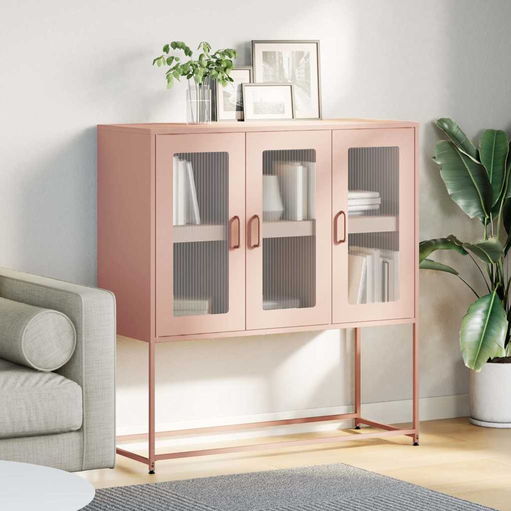 Skåp DIV. rosa 100,5x39x107 cm kallvalsat stål