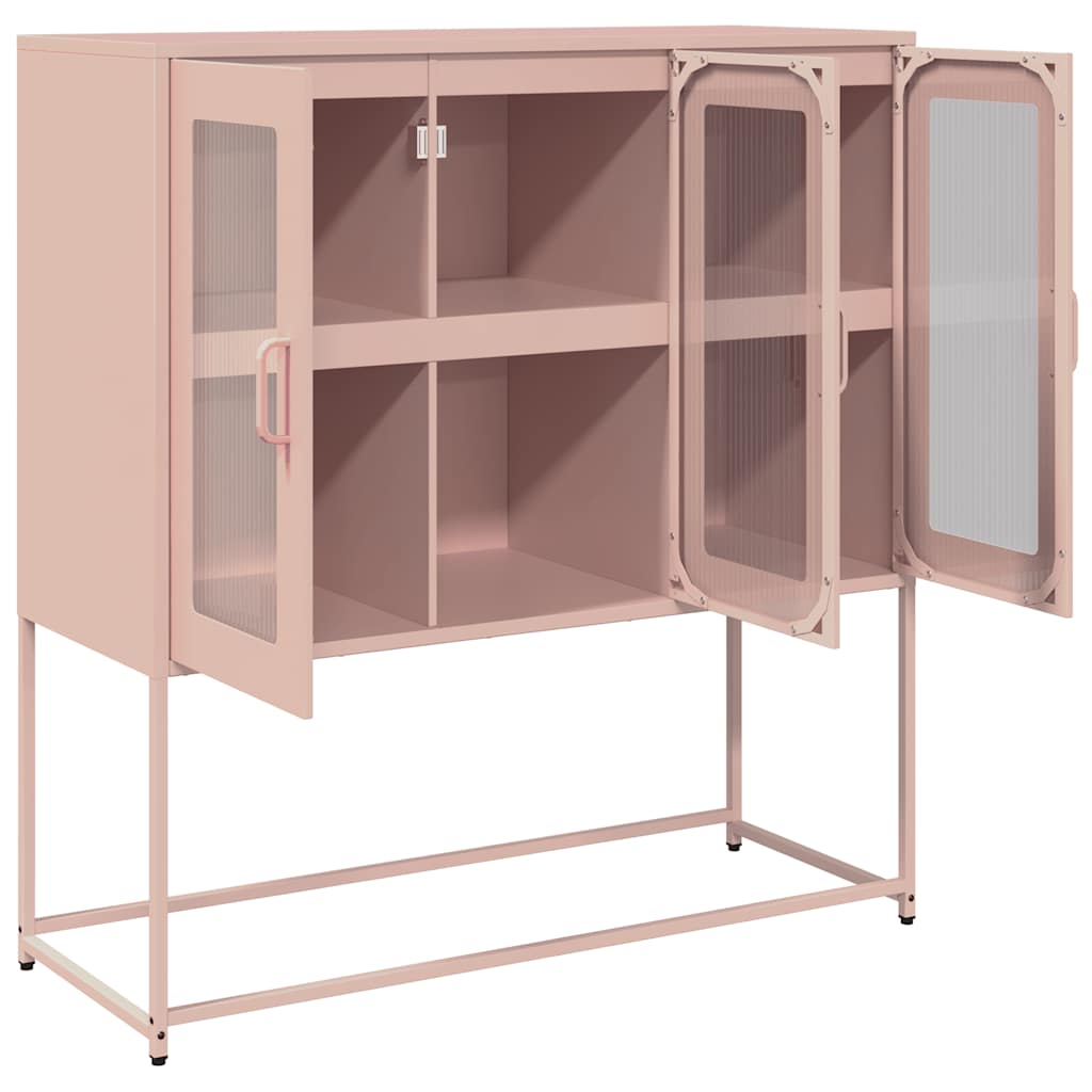 Skåp DIV. rosa 100,5x39x107 cm kallvalsat stål