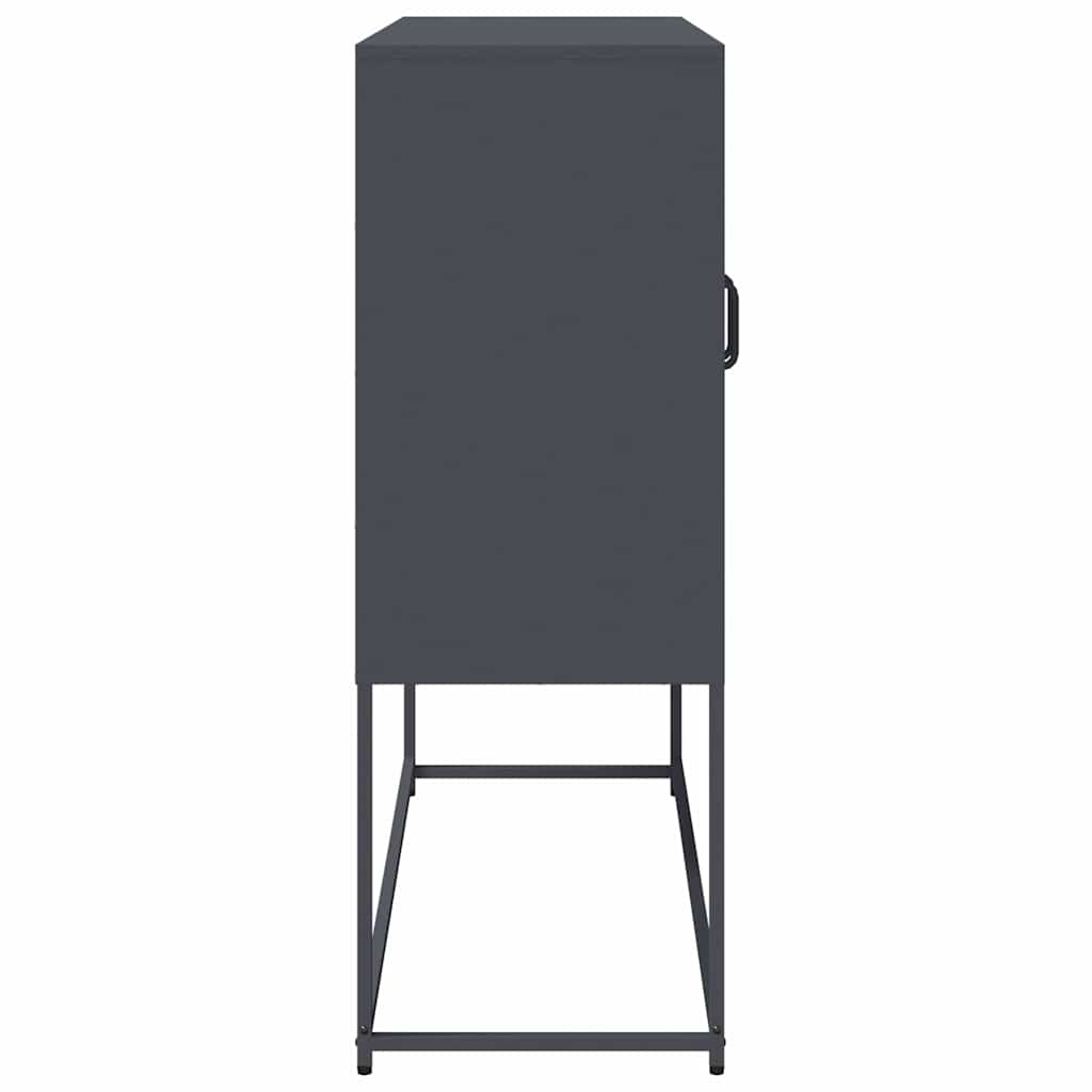 Skåp DIV. antracit 100,5x39x107 cm kallvalsat stål