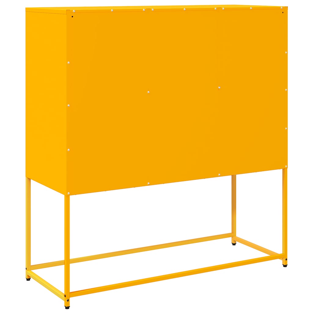 Skåp DIV. senapsgul 100,5x39x107 cm kallvalsat stål