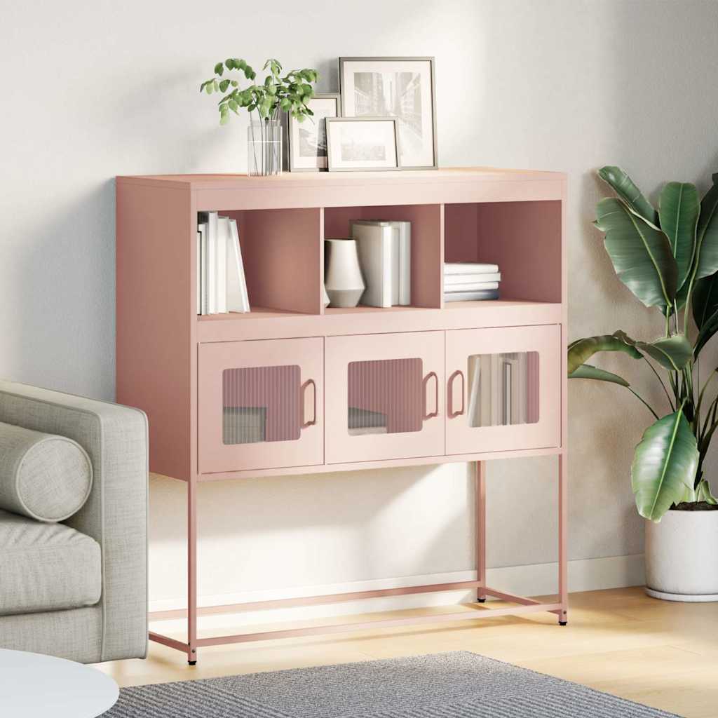 Skåp DIV. rosa 100,5x39x107 cm kallvalsat stål