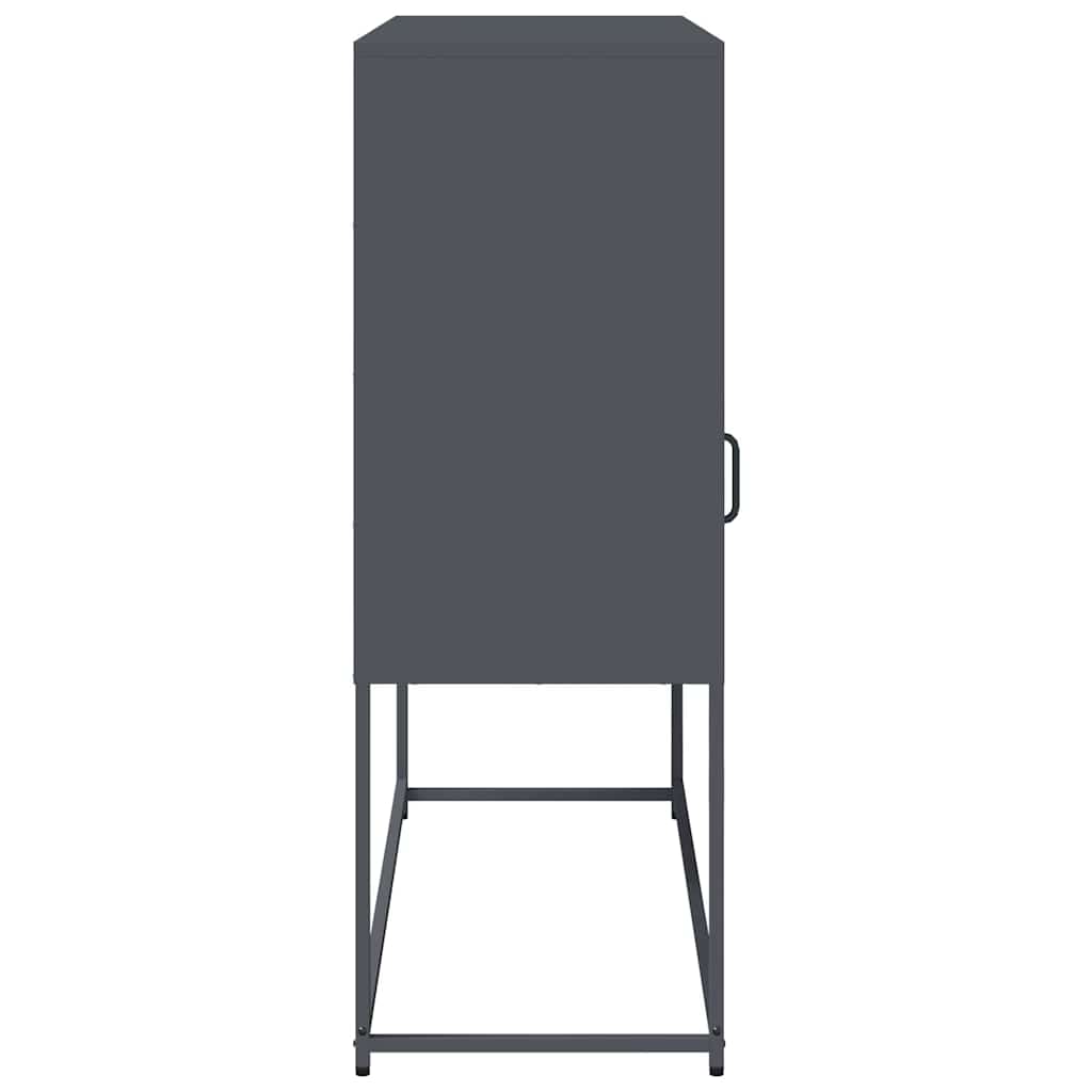 Skåp DIV. antracit 100,5x39x107 cm kallvalsat stål