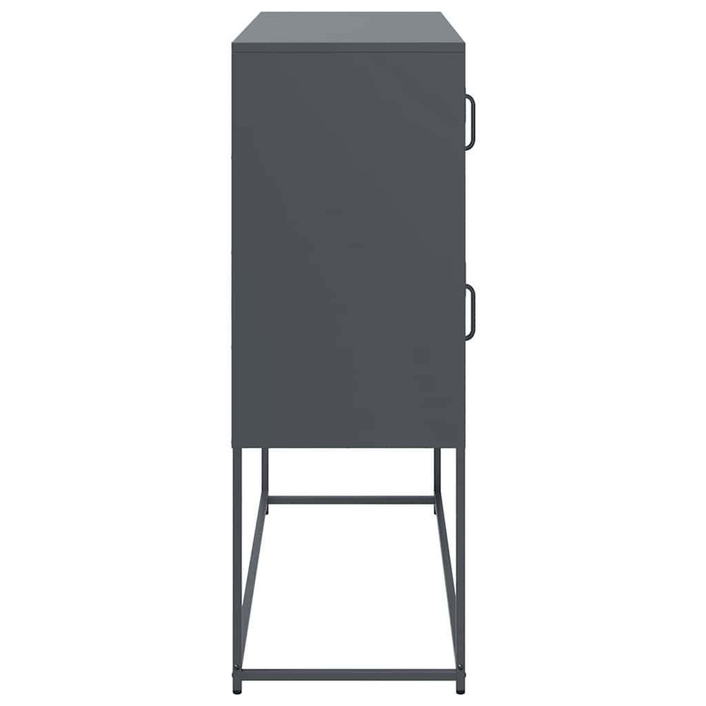 Skåp DIV. antracit 100,5x39x107 cm kallvalsat stål