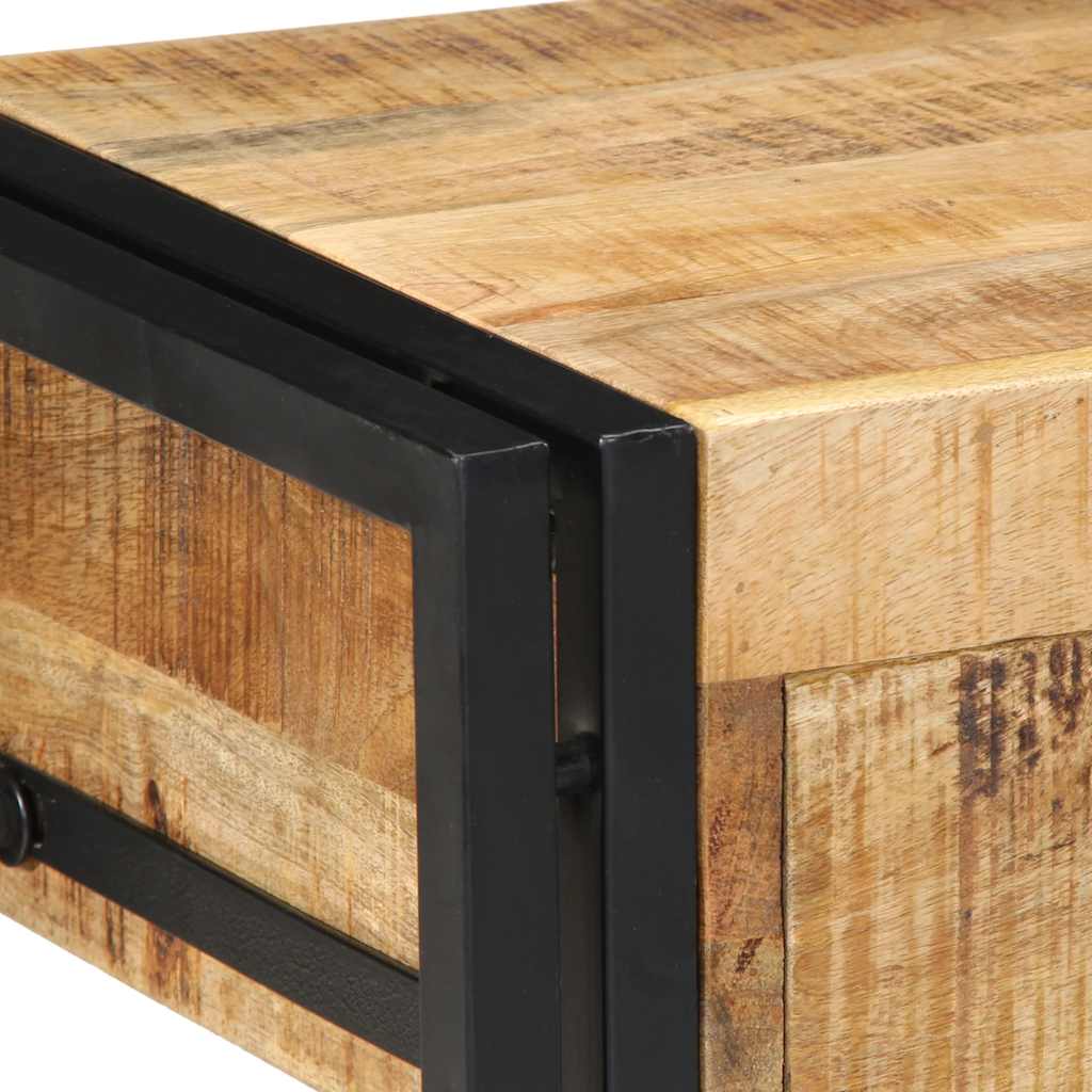 Sängbord 2 st 40x35x50 cm massivt grovt trä mango