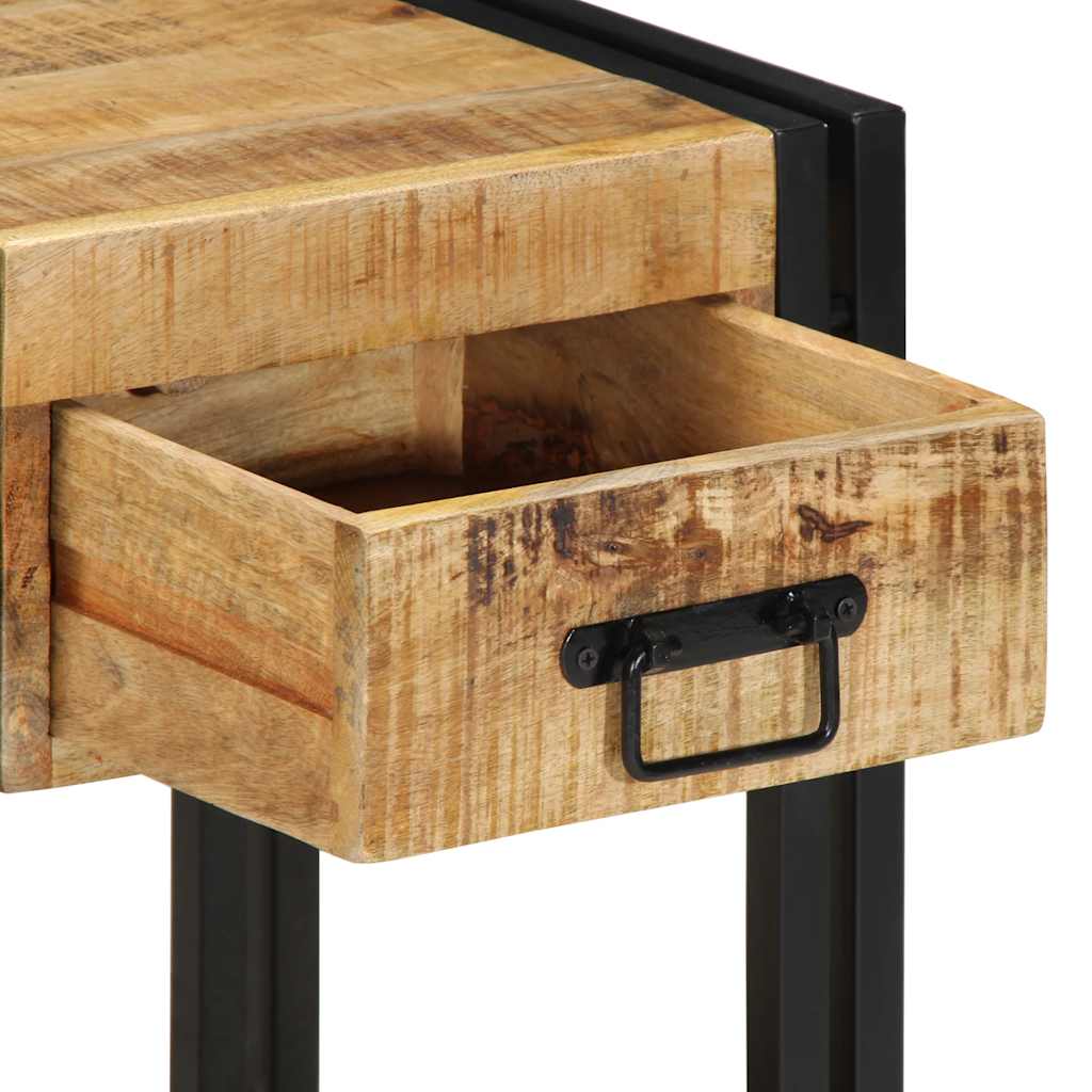Sängbord 2 st 40x35x50 cm massivt grovt trä mango