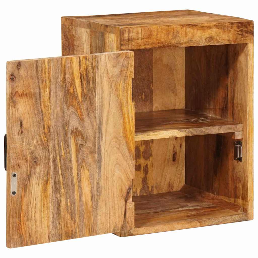 Sängbord 2 pcs Brun 35 x 33 x 48 cm Massivt mangoträ