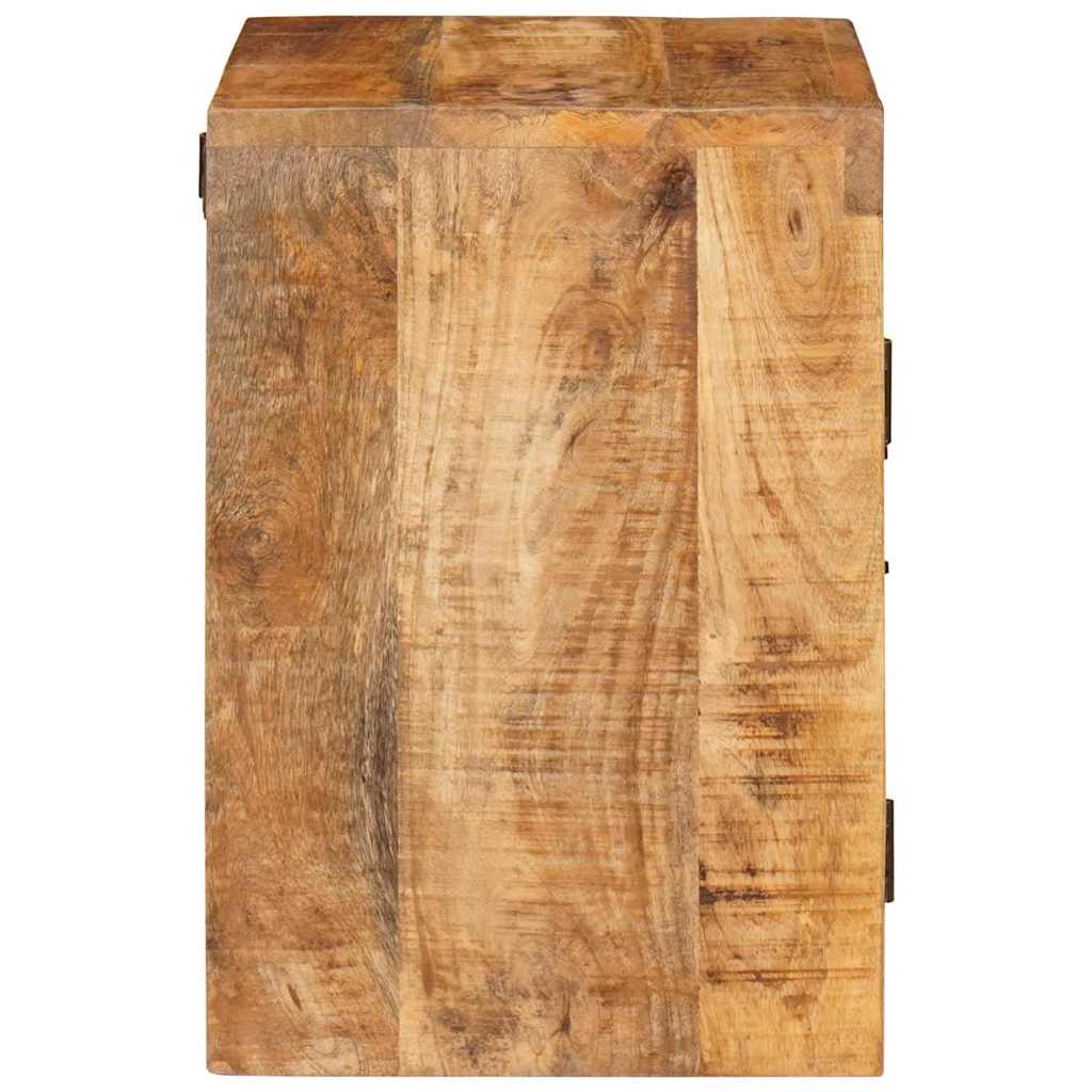 Sängbord 2 pcs Brun 35 x 33 x 48 cm Massivt mangoträ