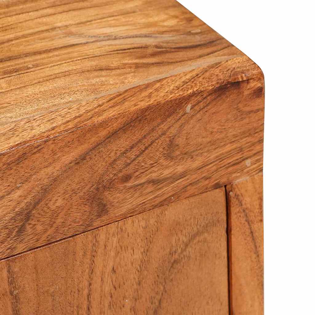 Sängbord 2 pcs Brun 35 x 33 x 48 cm Massivt Trä Akacia