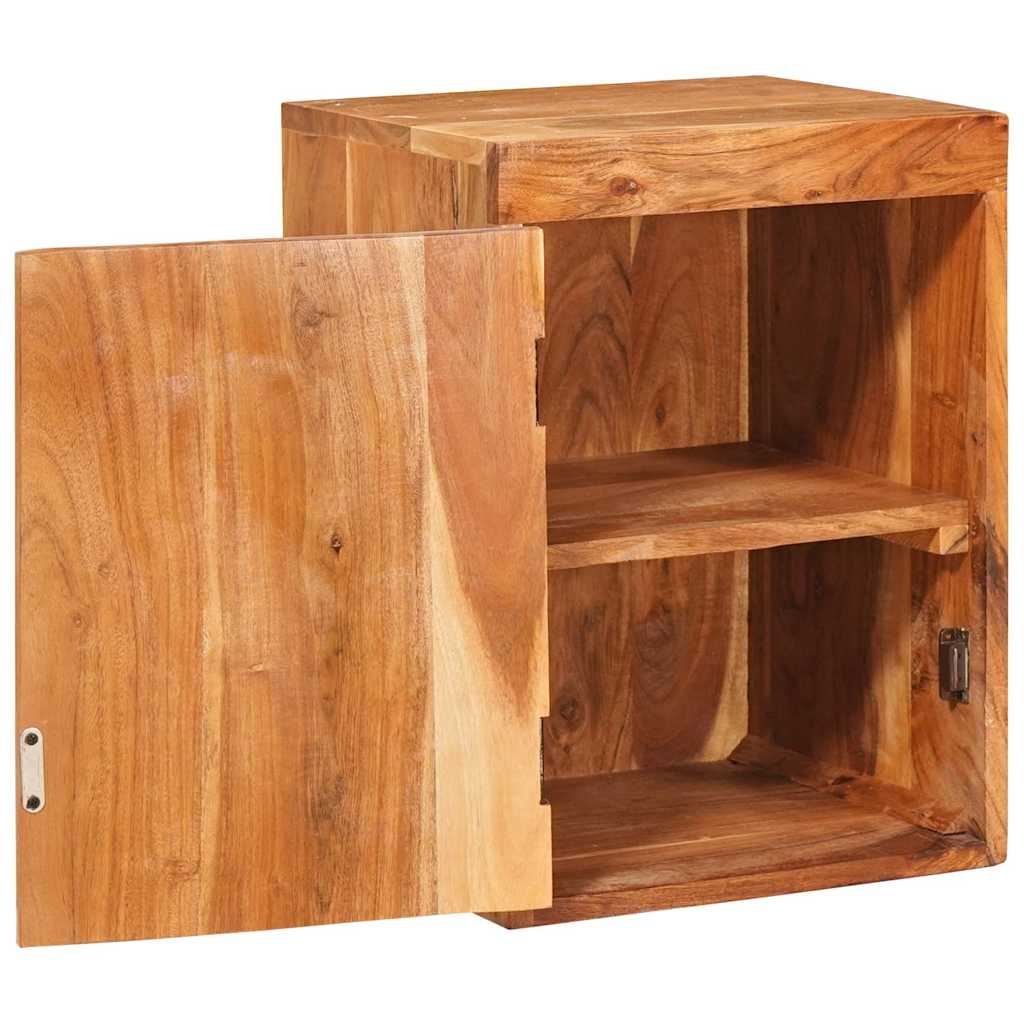 Sängbord 2 pcs Brun 35 x 33 x 48 cm Massivt Trä Akacia