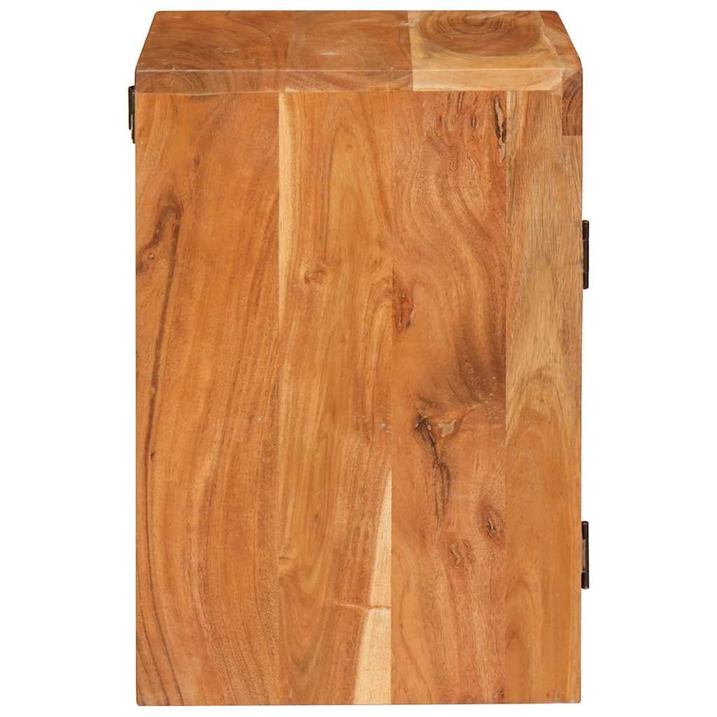 Sängbord 2 pcs Brun 35 x 33 x 48 cm Massivt Trä Akacia