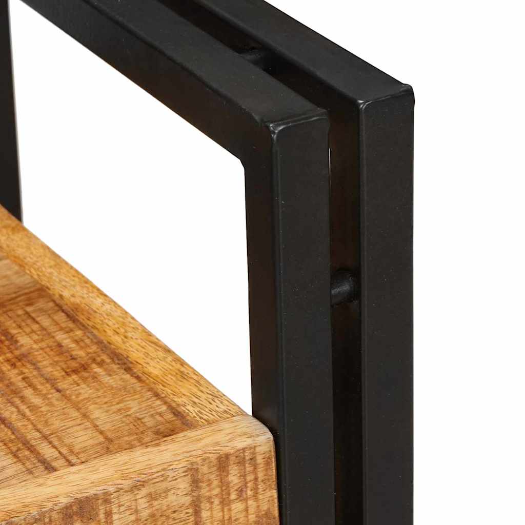 Sängbord 2 pcs Brun och svart 38 x 33 x 58 cm Massivt mangoträ