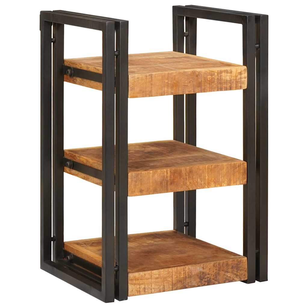 Sängbord 2 pcs Brun och svart 38 x 33 x 58 cm Massivt mangoträ