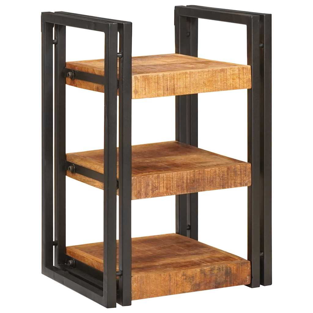Sängbord 2 pcs Brun och svart 38 x 33 x 58 cm Massivt mangoträ